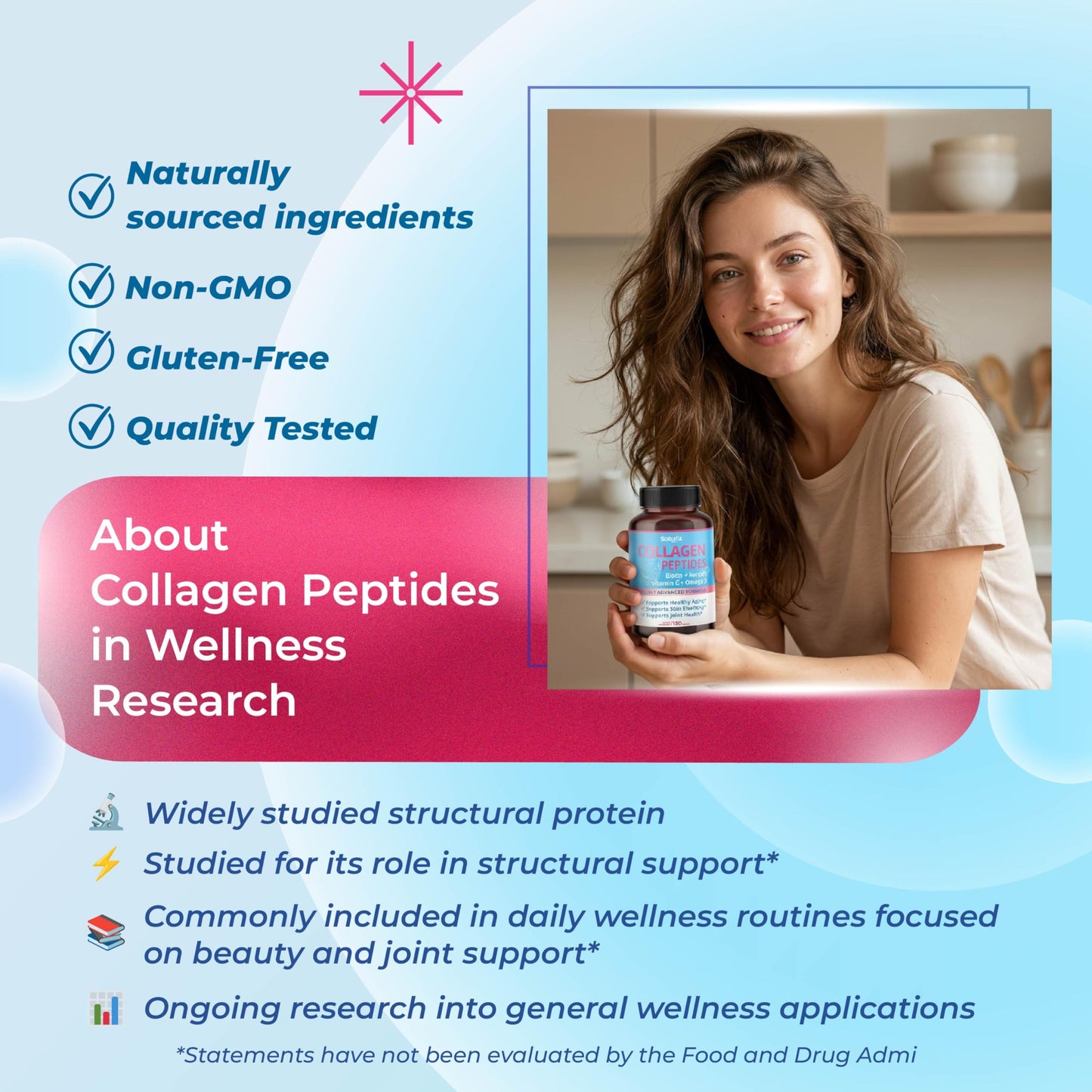 SOTALIX SUPPLEMENT Collagen Peptides with Biotin + Keratin, Vitamin C + Omega 3 - Radiant Skin, Healthy Joint, Nails Capsules 150