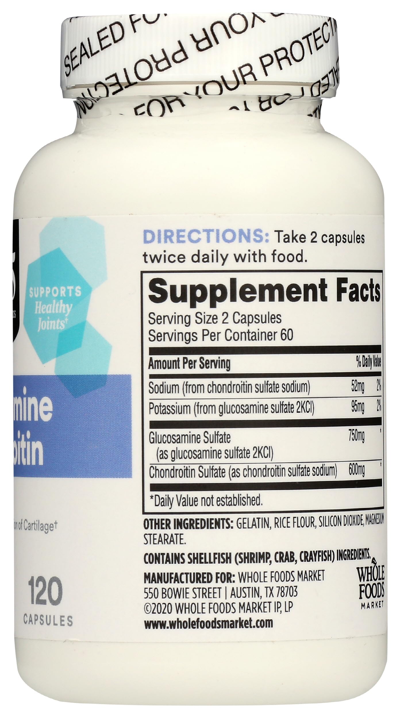 365 by Whole Foods Market Glucosamine Chondroitin Capsules, 120 Count