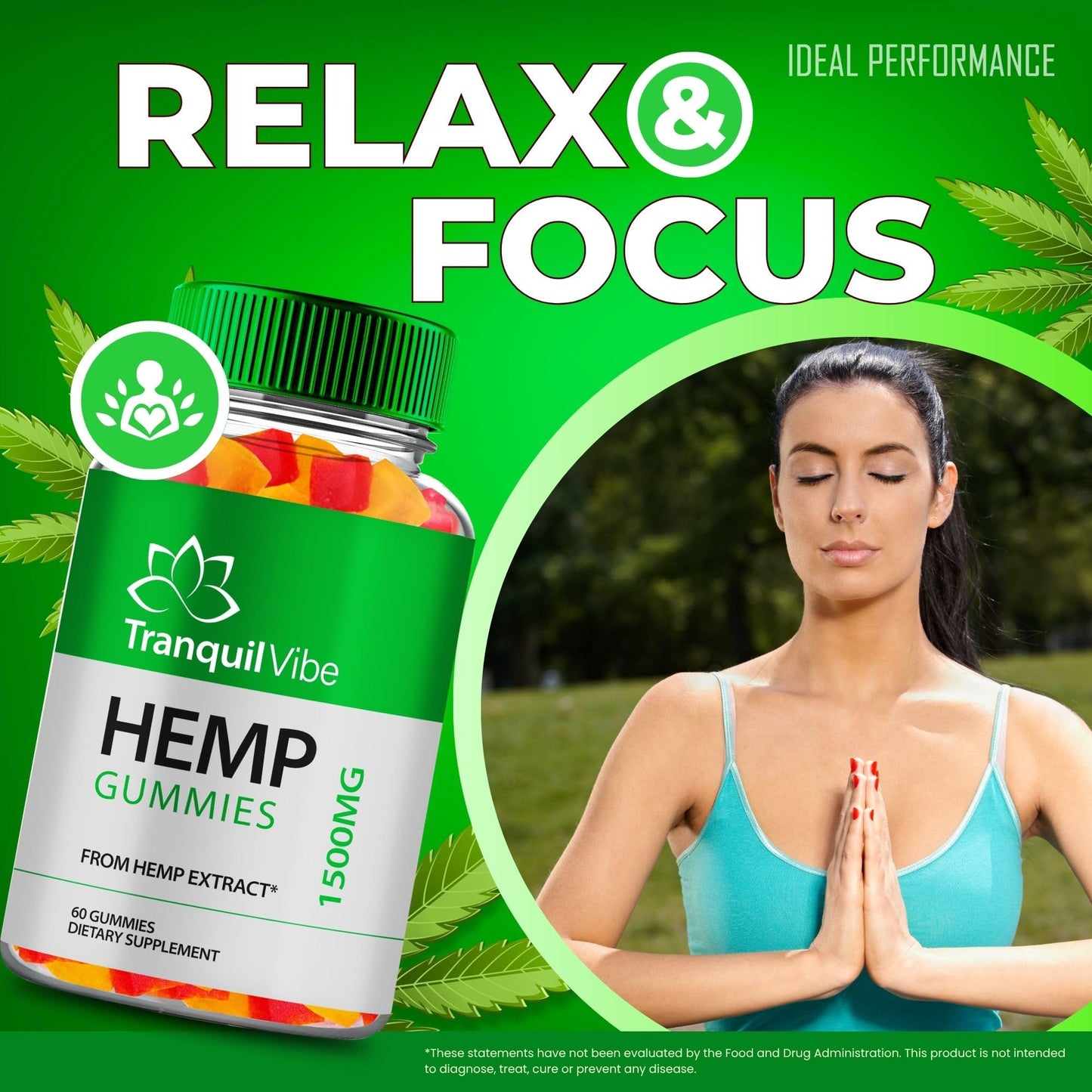 IDEAL PERFORMANCE Tranquil Vibe Gummies 180 Count