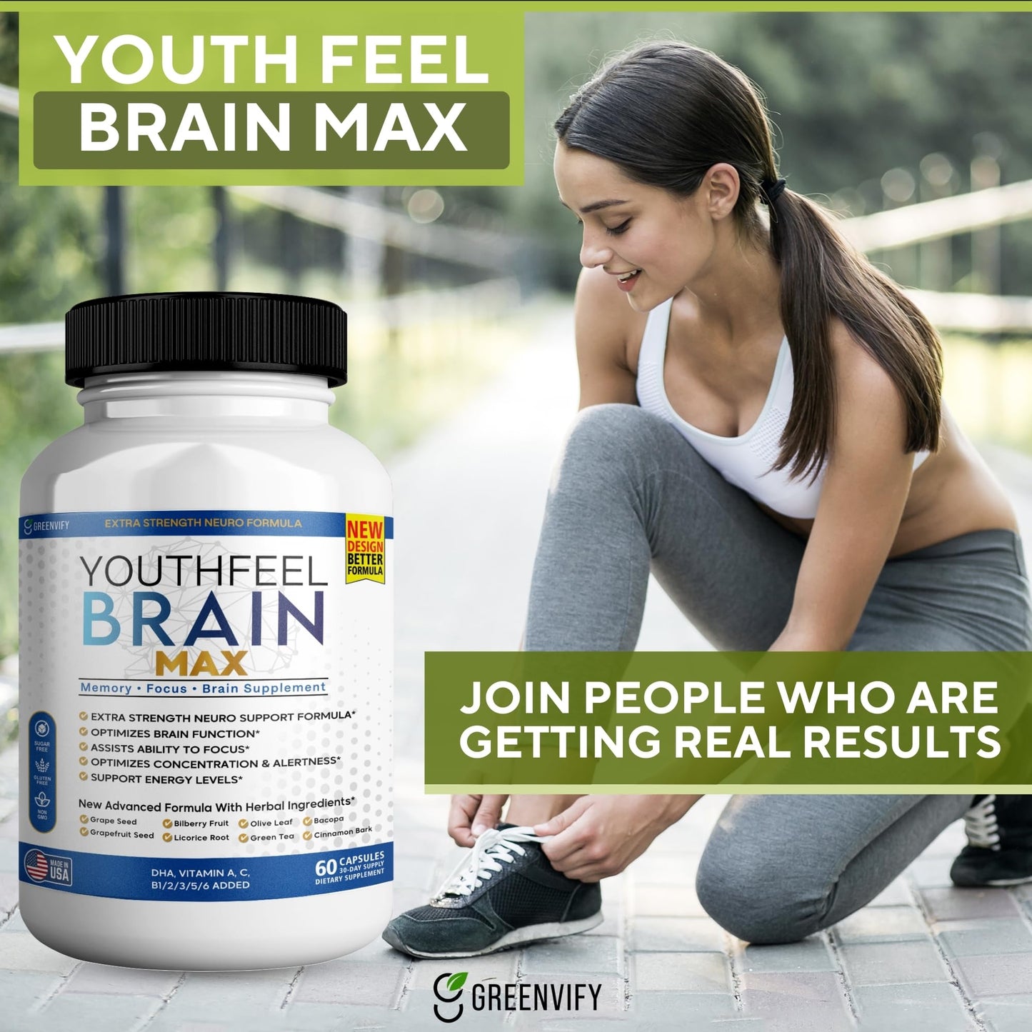 GREENVIFY Brain Max Memory Support Supplement Capsule 300