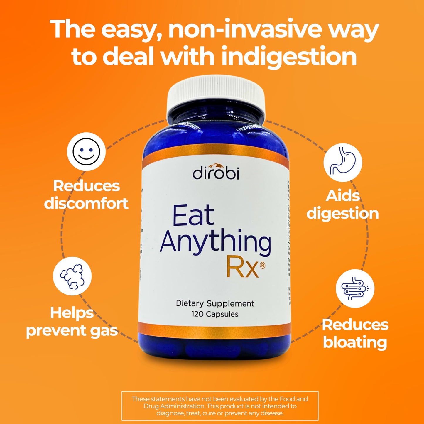 Dirobi Eat Anything Xylose Isomerase Fructose Malabsorption Enzymes Capsule, 30 Capsules