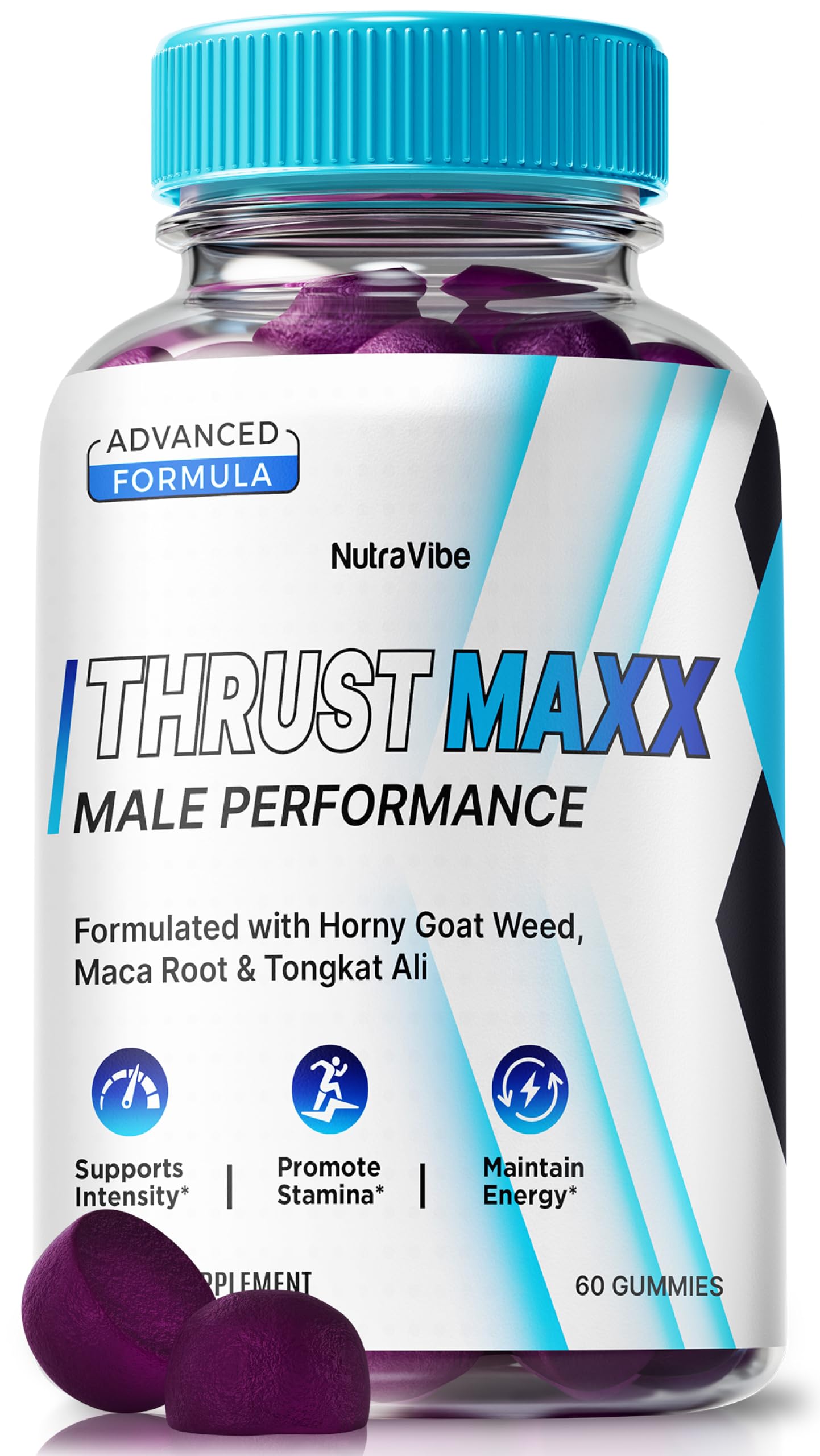 NutraVibe Thrust Maxx Gummies, 60 Count