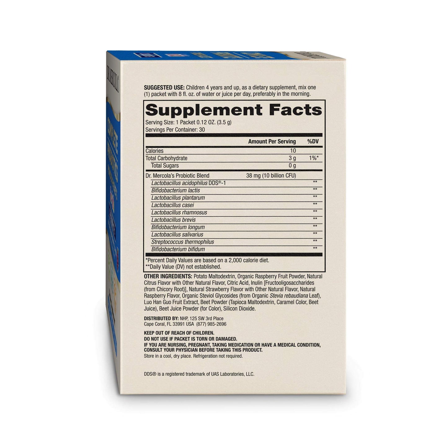 Dr. Mercola Complete Probiotics Powder Packets for Kids - 30 Packets