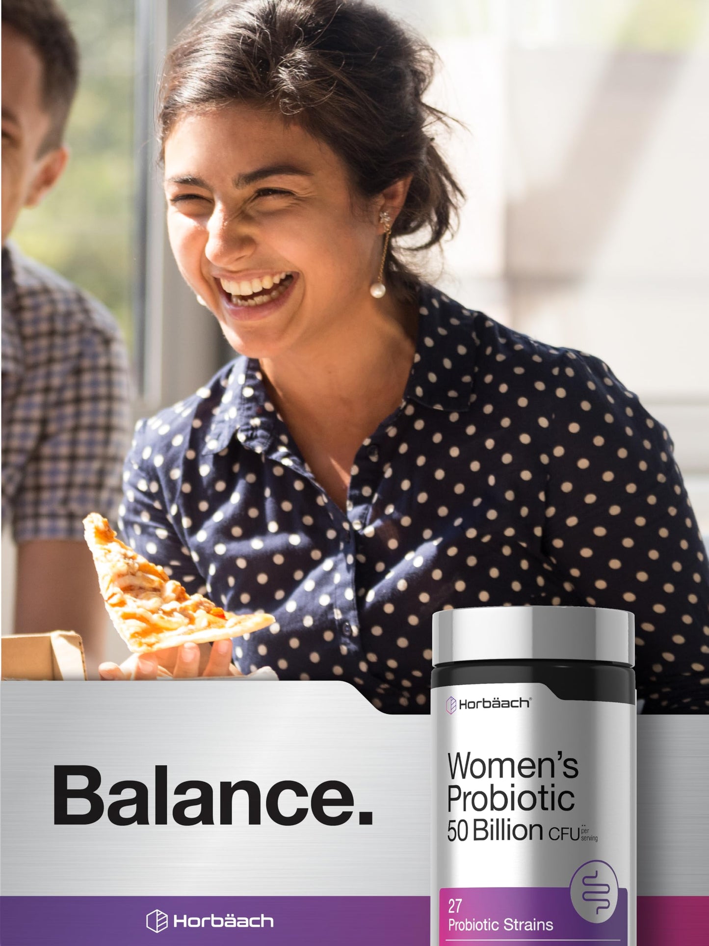 Horbäach Women's Probiotic 50 Billion CFU, 60 Capsules