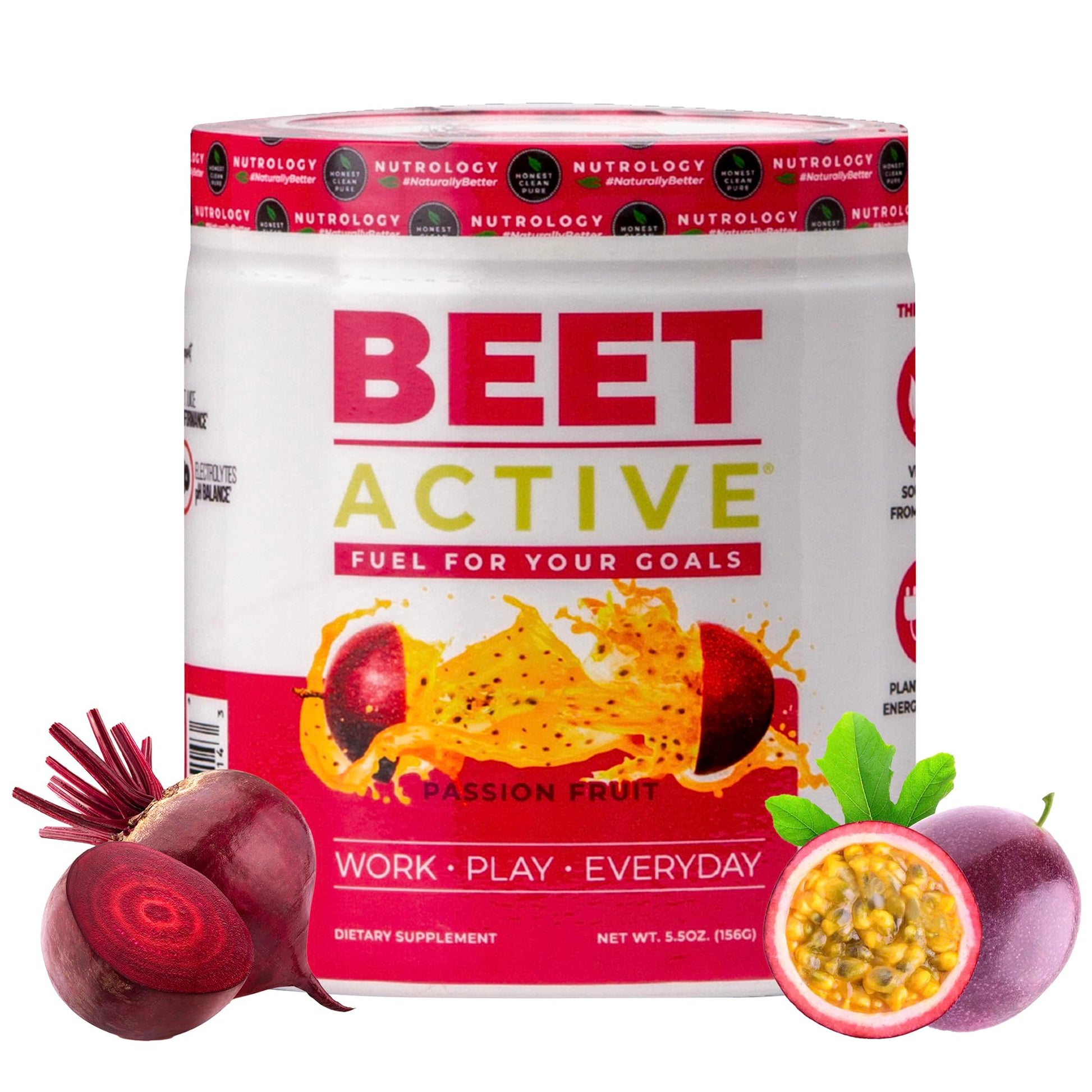 Nutrology Beet Active Natural Pre-Workout Powder 5.5 Ounce