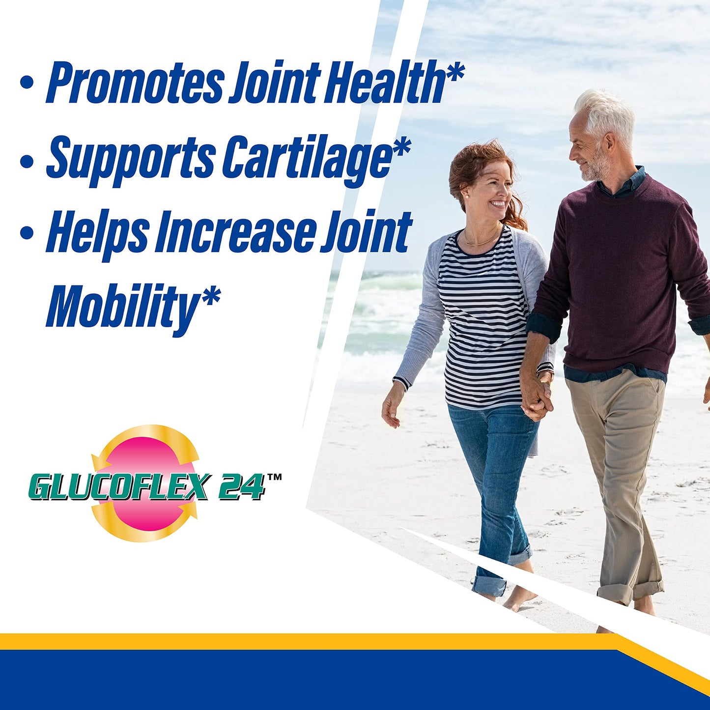 Glucoflex Glucosamine & Chondroitin Sulfate with MSM Caplets, 120 Count