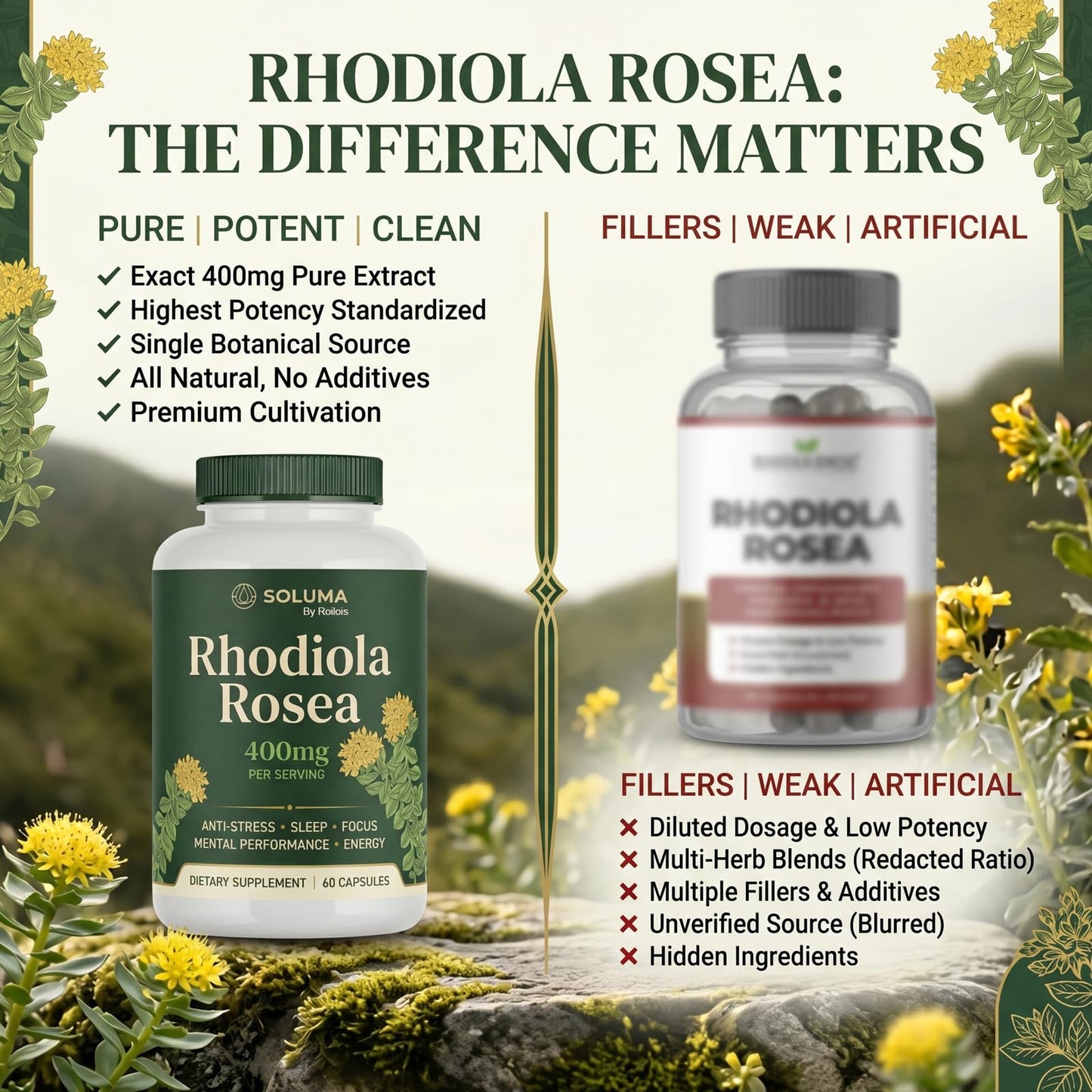 Roilois Soluma Rhodiola Rosea Capsule 1 Count