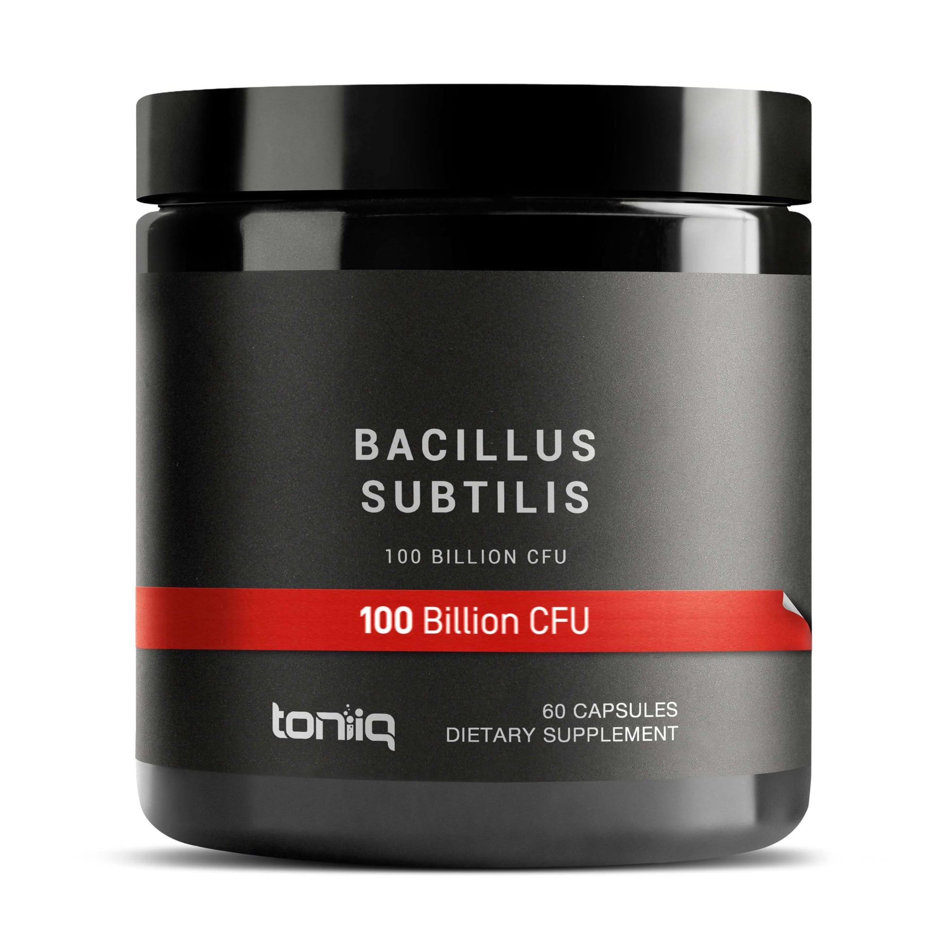 Toniiq Bacillus Subtilis Probiotic Ultra High Potency 100 Billion CFU Capsules, 60 Count