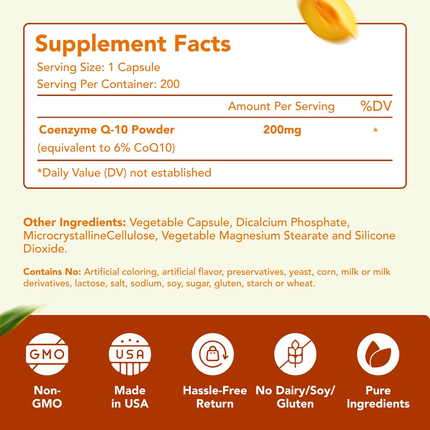 HealthyWayRx Coenzyme Q10 200mg CoQ10 Supplement Capsule 200 Capsules