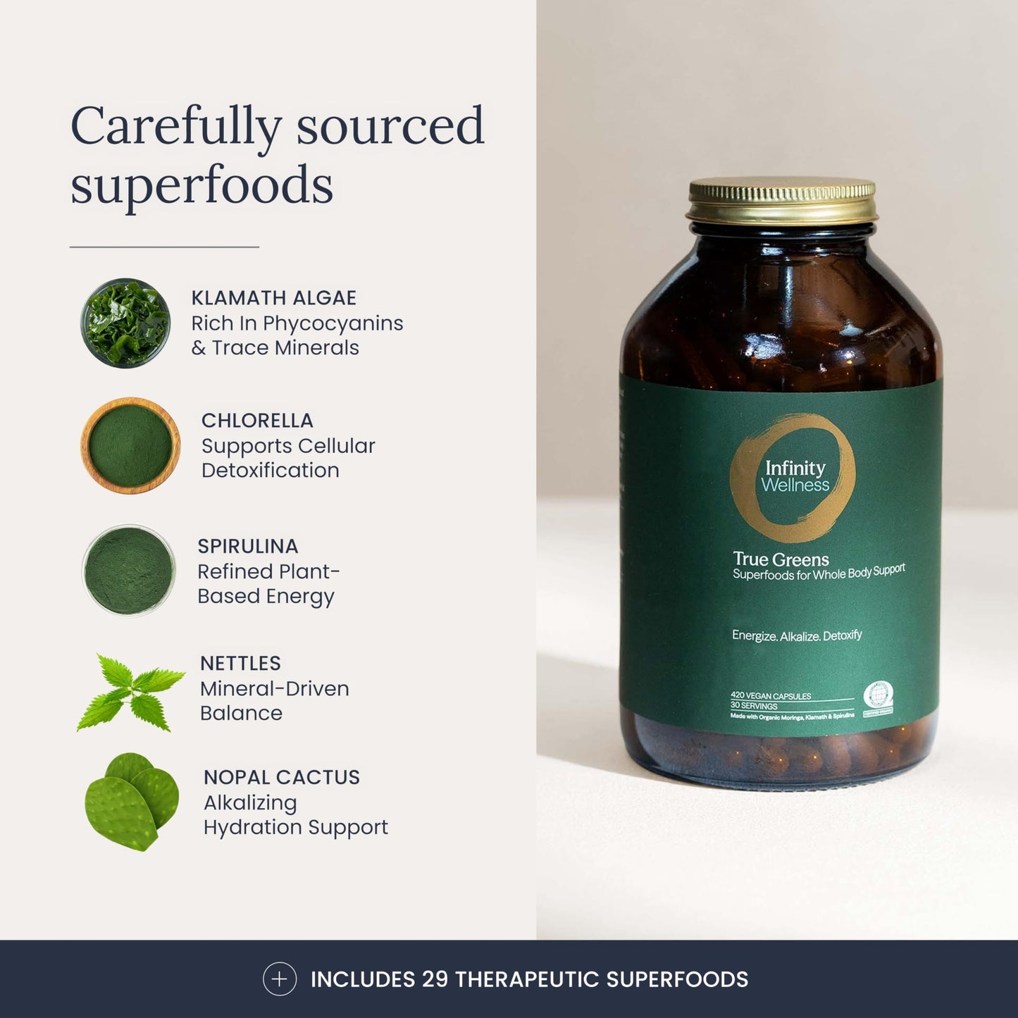 Infinity Greens Superfood Capsules, 480 Capsules
