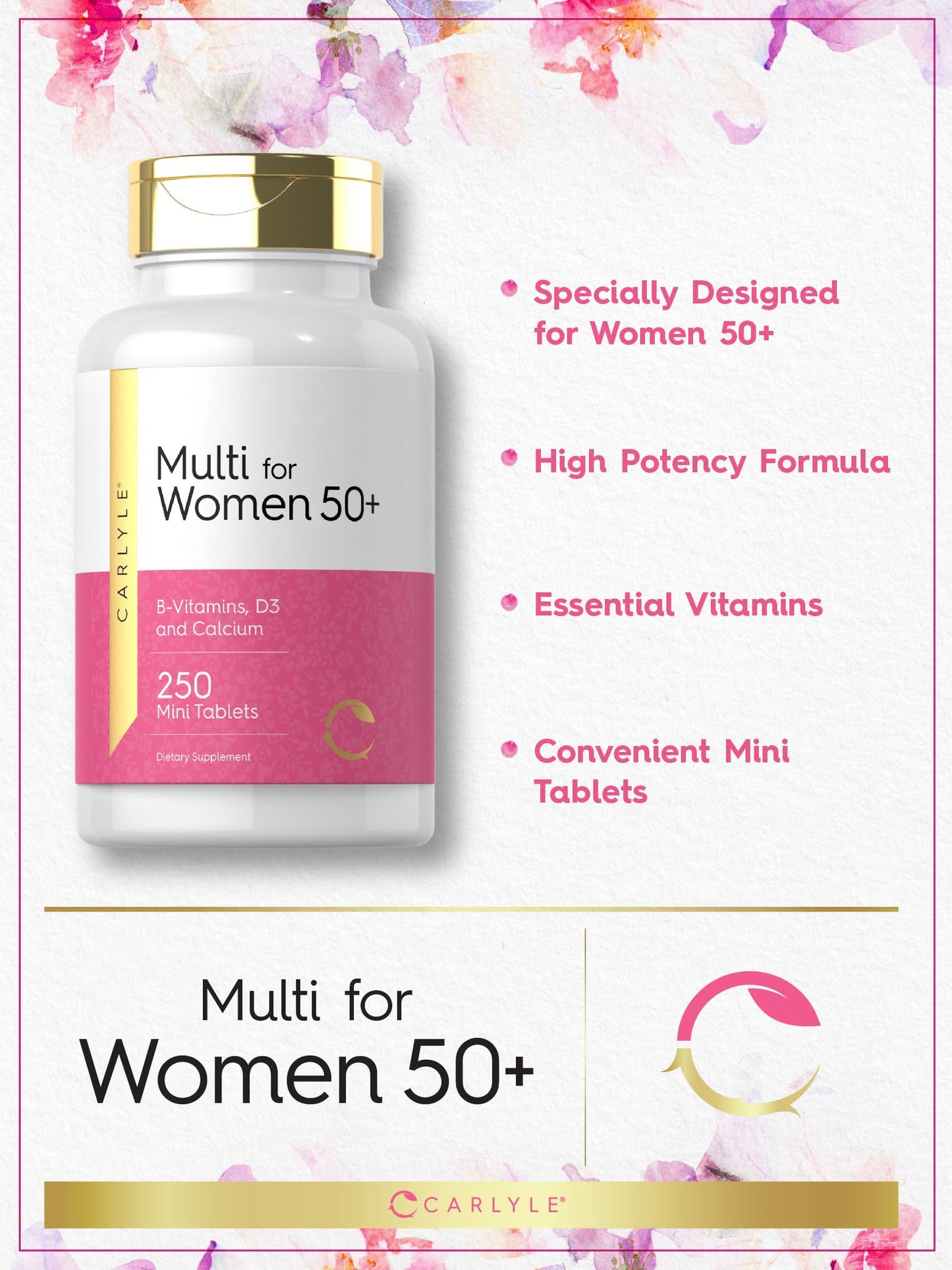 Carlyle Multivitamin for Women 50 and Over 250 Tablets