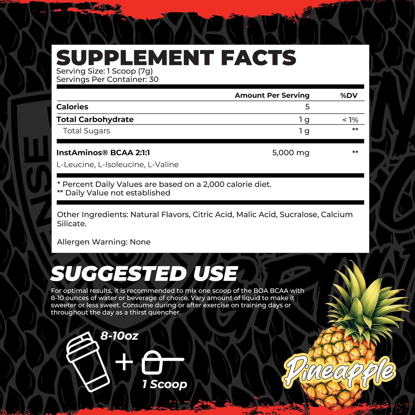 BOA Snakebite BCAA 2:1:1 Powder 7.4 Ounce (Pack of 1)