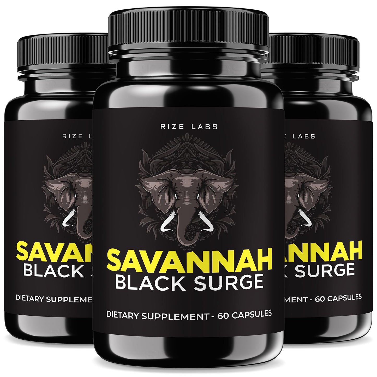 Rize Labs Savannah Black Surge Capsules, 180 Count