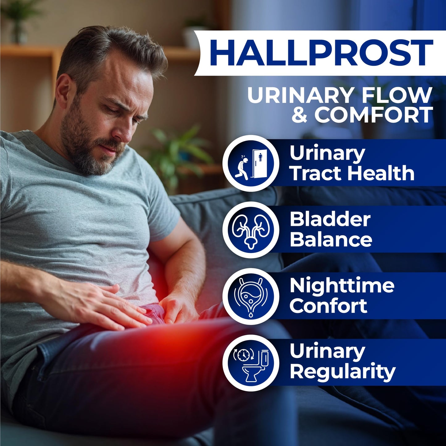 Hallusa Natural HallPROST Prostatitis Capsule 60 Count