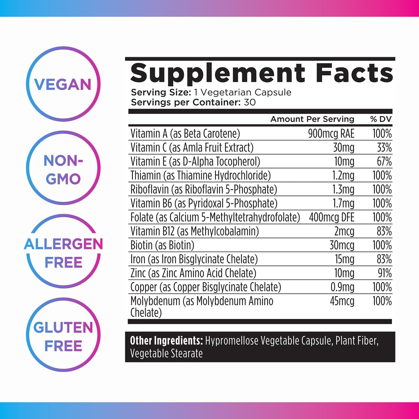 Livingood Daily Iron Supplement Capsule, 30 Capsules
