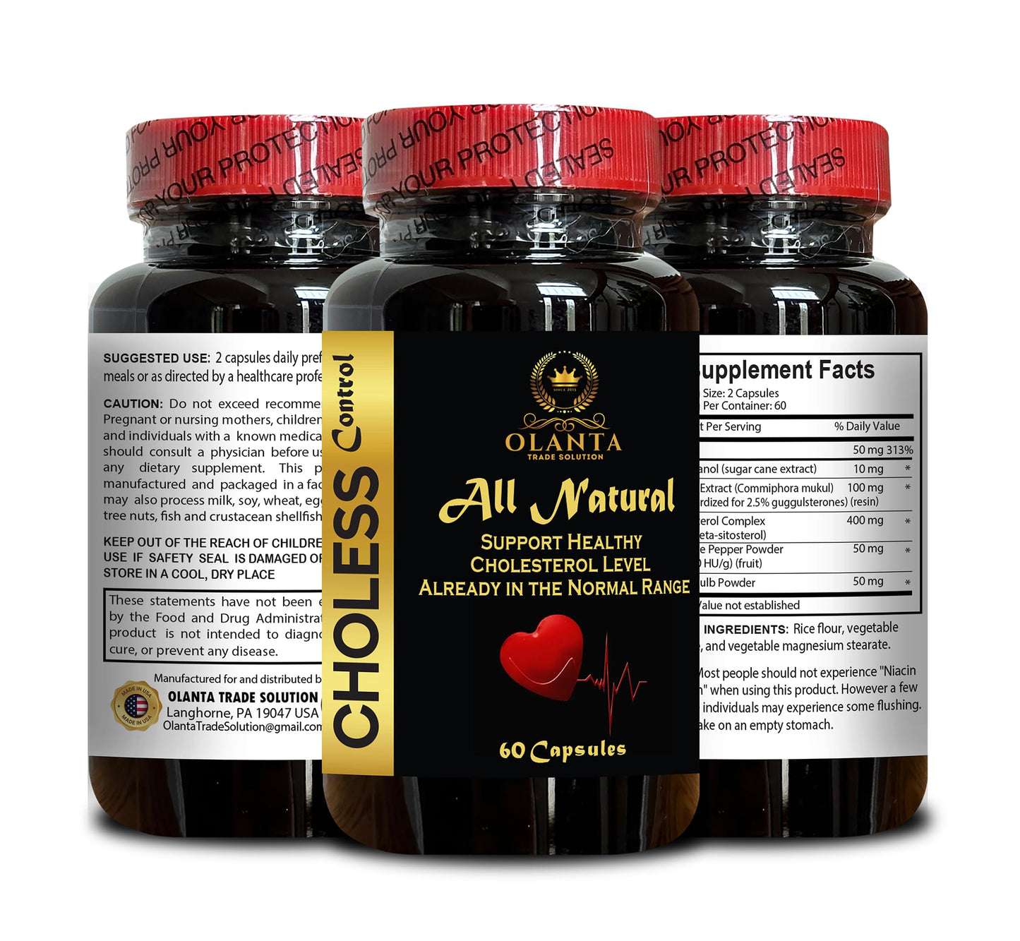 OLANTA TRADE SOLUTION Choless Control Daily Wellness Capsules 60 Capsules