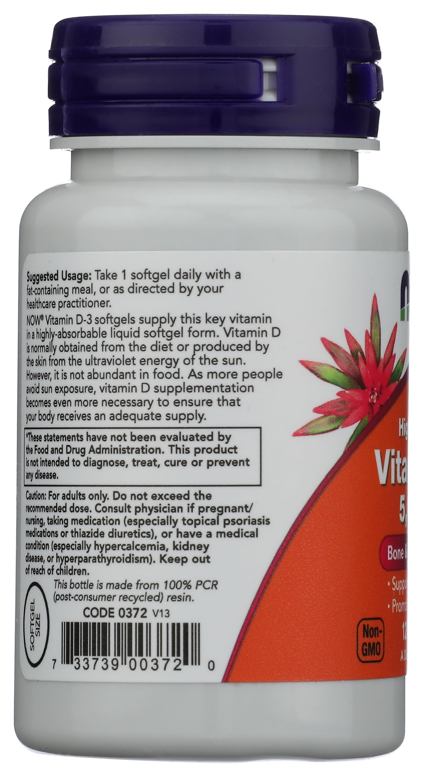 NOW Foods D3 5000 IU in Olive Oil Capsules 120