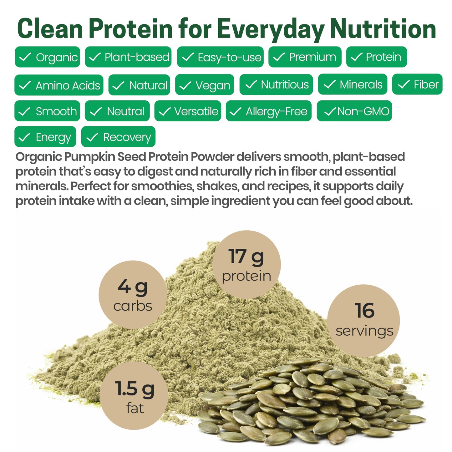 Z Natural Foods Organic Pumpkin Seed Protein Powder 16