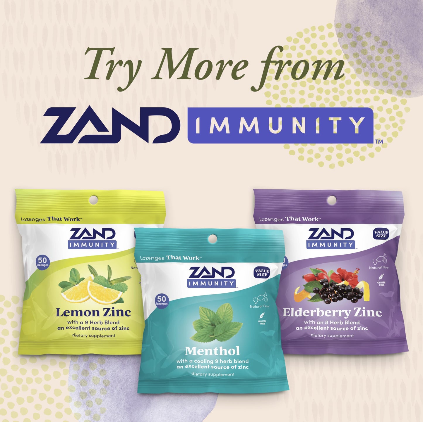 ZAND Immunity Menthol Throat Lozenges Lozenge 50 Count