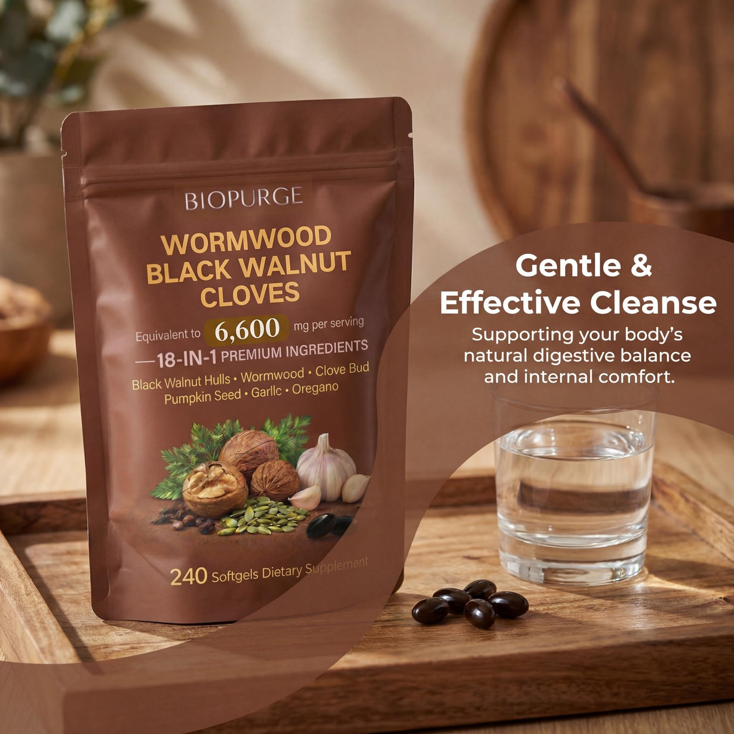 JYGOEX BIOPURGE Wormwood Black Walnut Softgels, 240
