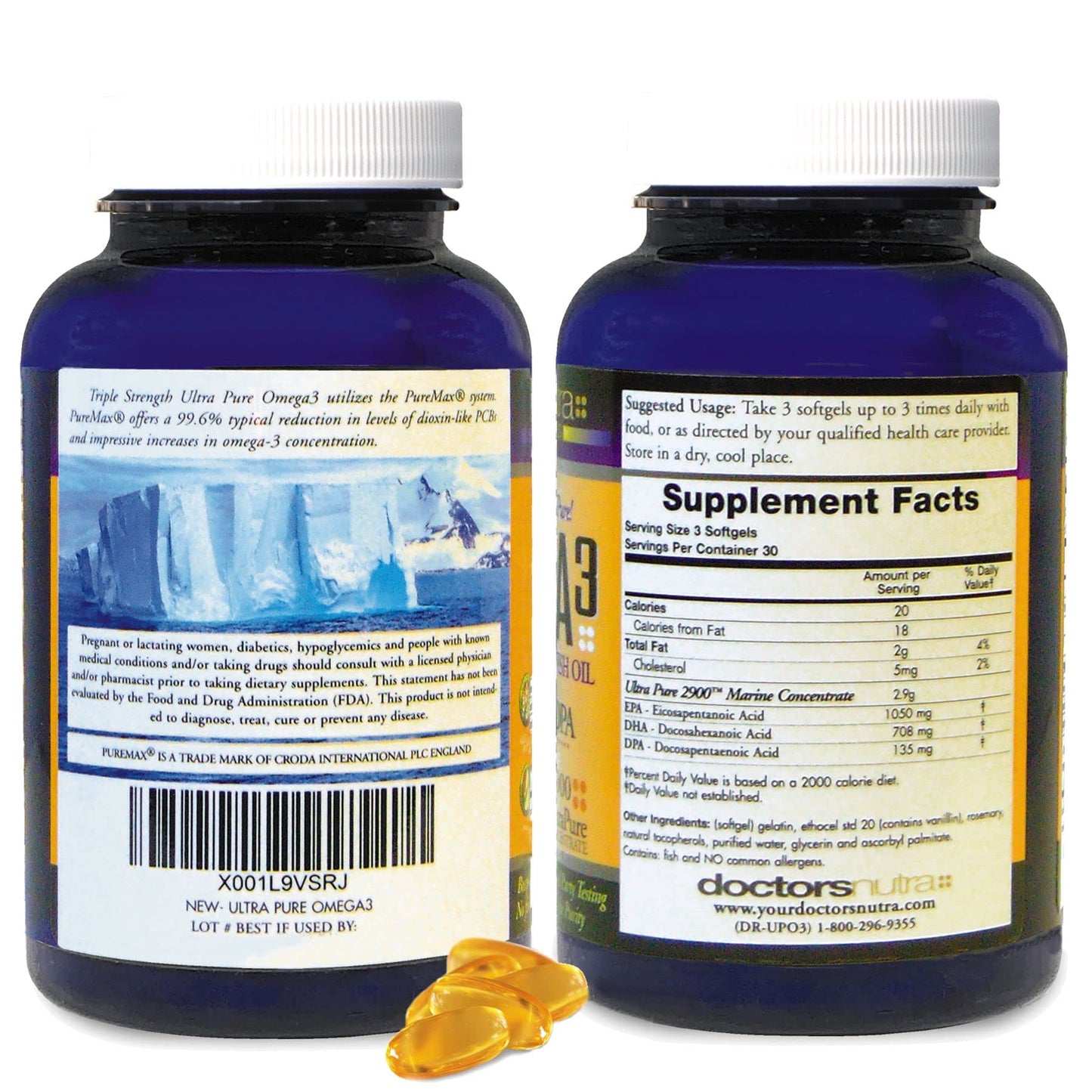 Doctors Nutra Nutraceuticals Wild Omega 3 Fish Oil DPA Supplement SoftGels, 2