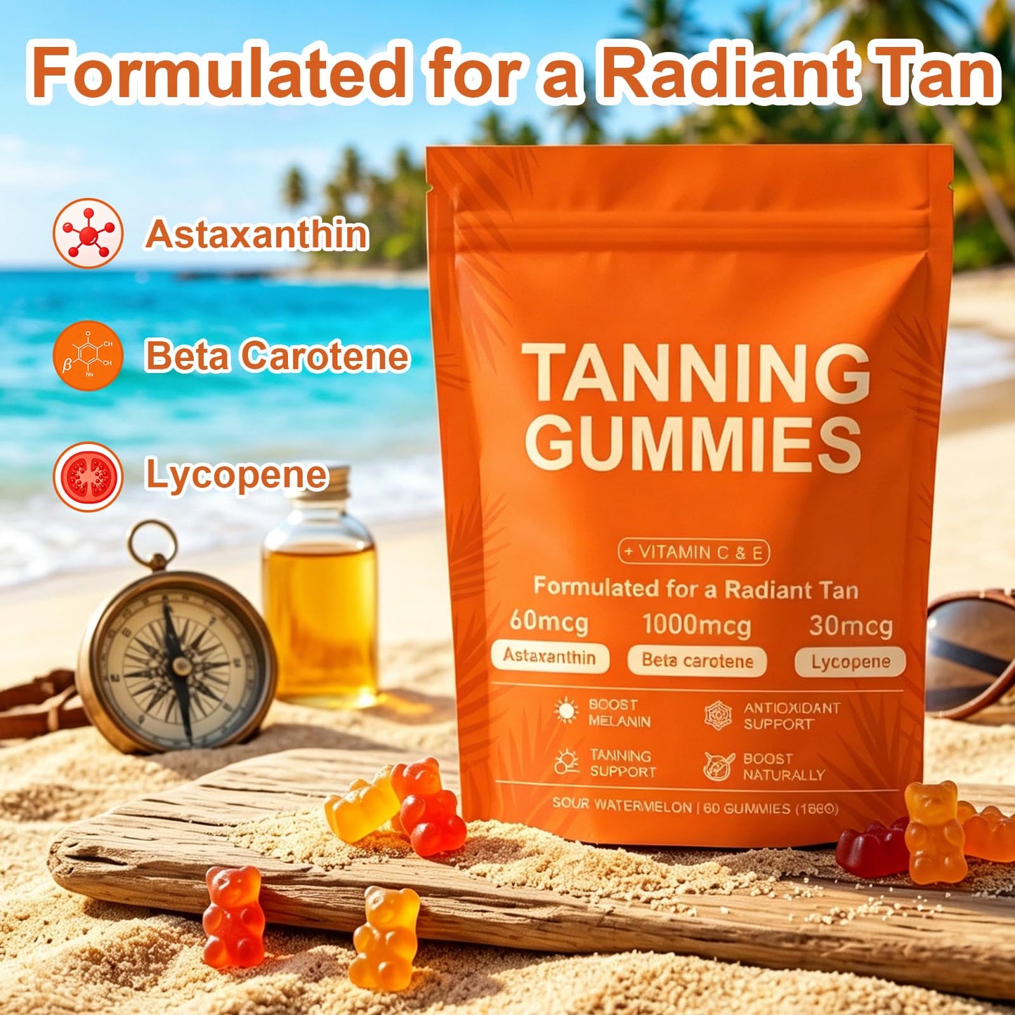 OUXDOXZ Tanning Gummies 60 Gummies