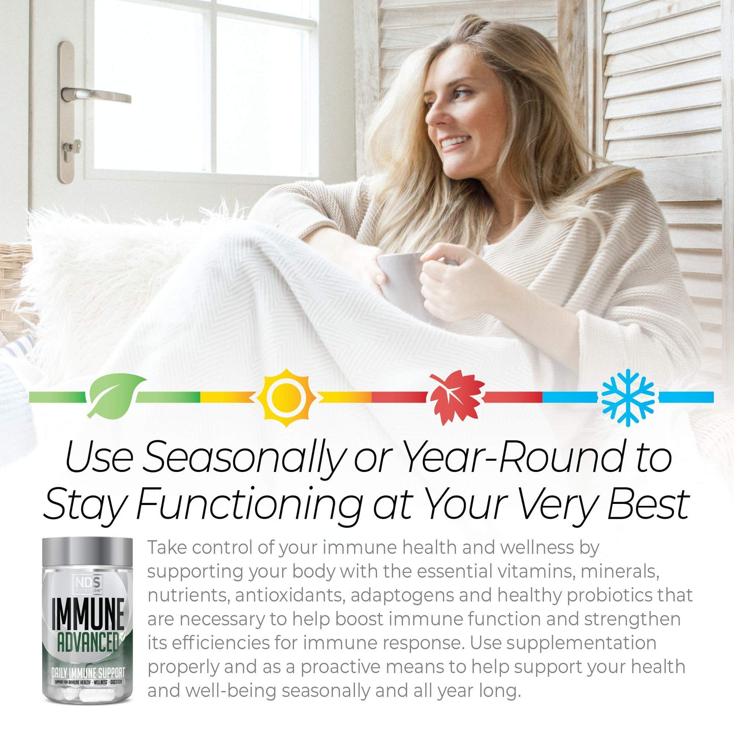 FitLife Brands Adults Nutrition Advanced Immune Booster 90 Capsules