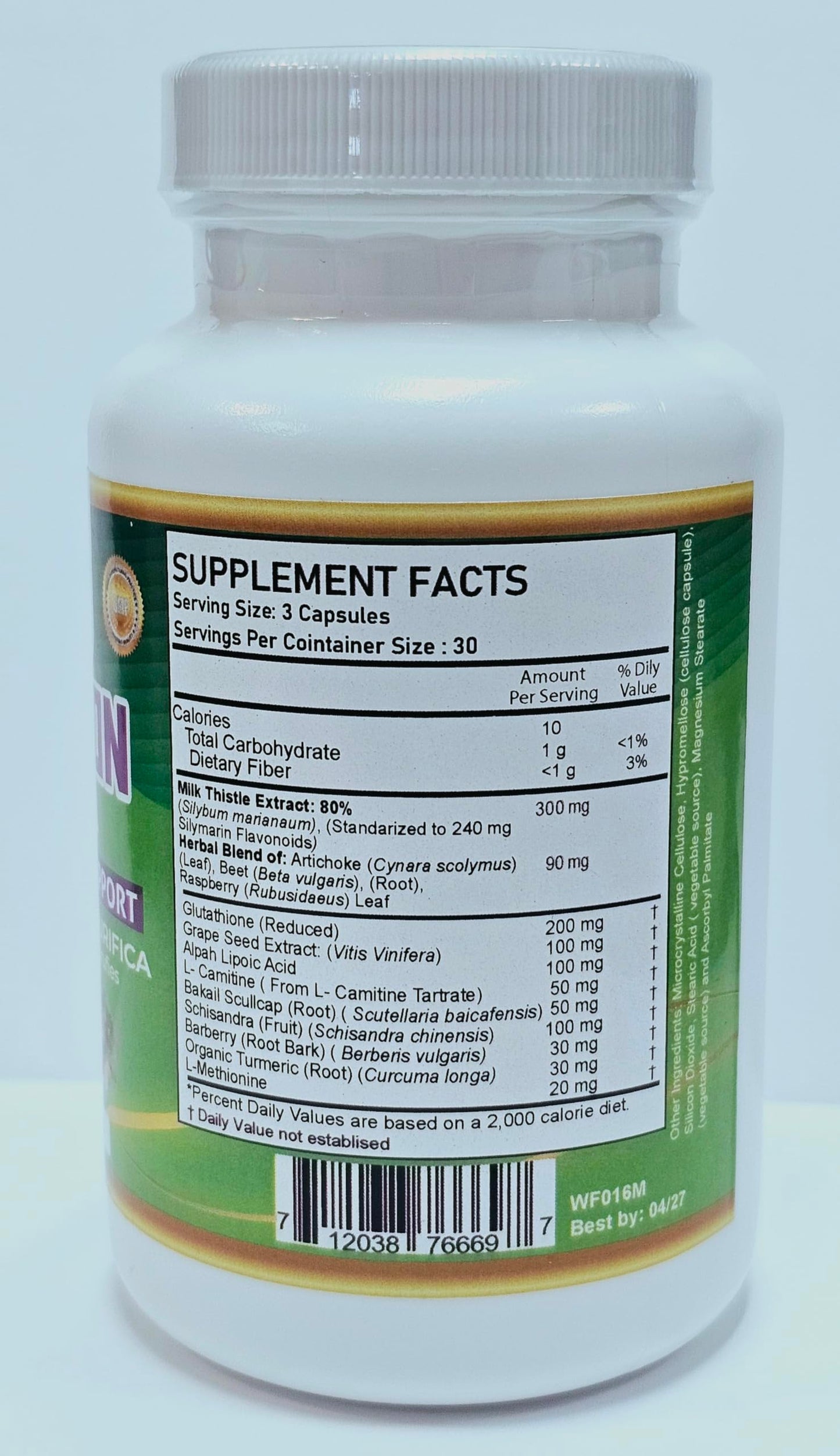 Productos Naturales El Rey Liver Extracts Caplets 90 Count