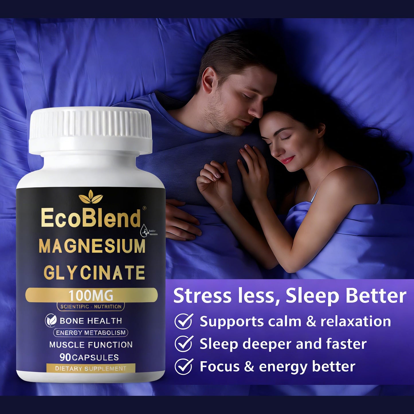 EcoBlend Magnesium Glycinate Capsule, 90 Count