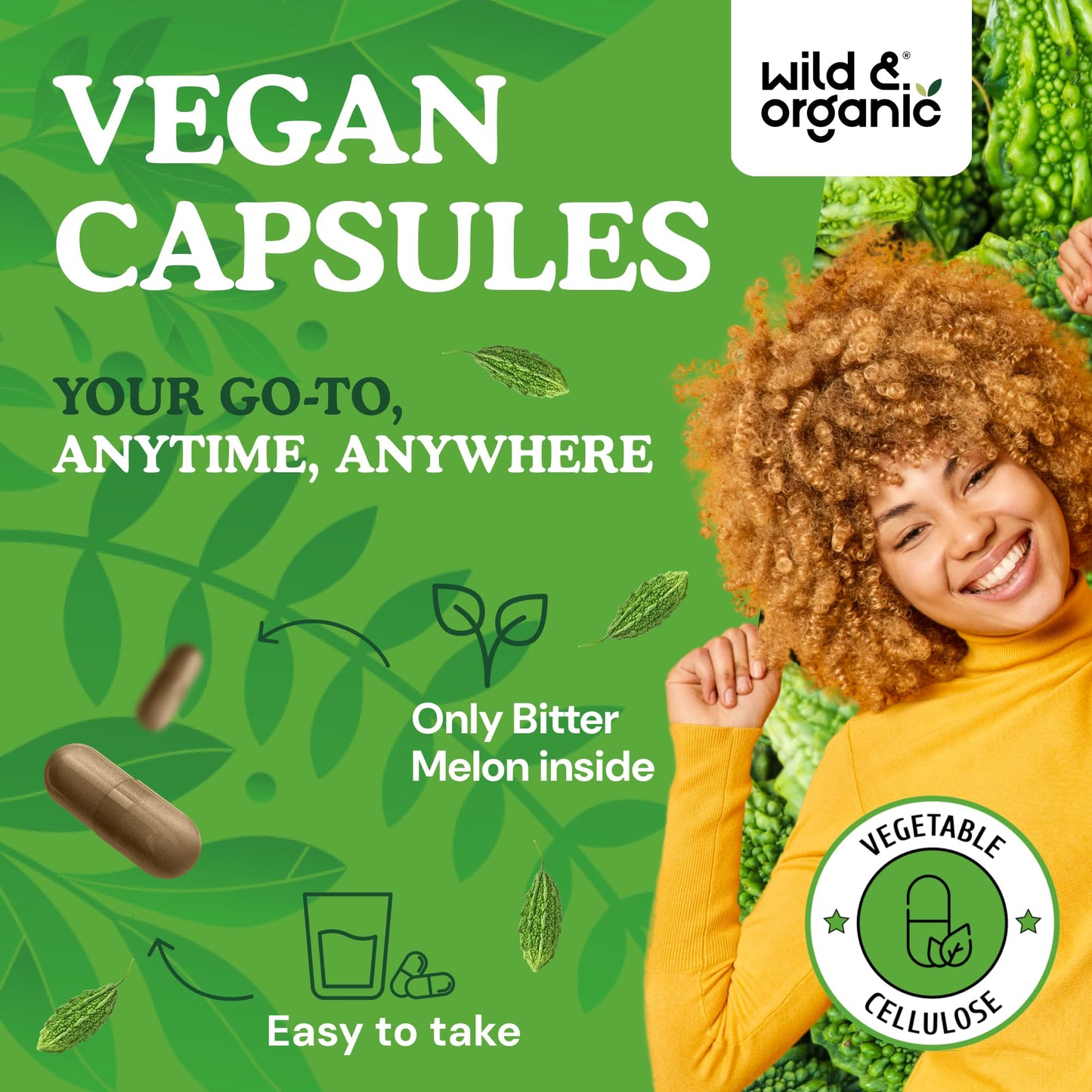 Wild & Organic Bitter Melon Capsules 60 Count