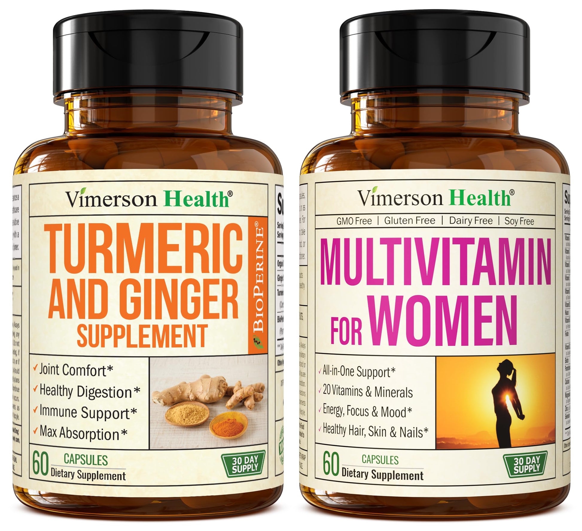 Vimerson Health Turmeric & Ginger Root Joint Support Multivitamin for Women Capsules, 120 Count