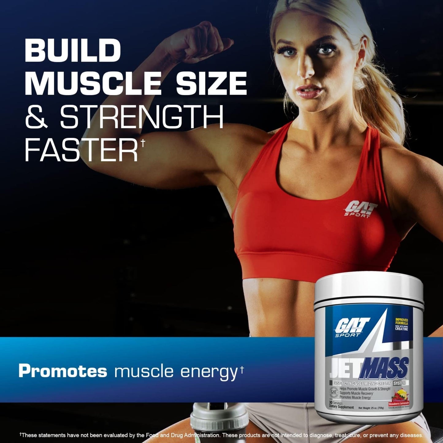 GAT SPORT JetMass Fact-Acting Volumizing Creatine System Powder 25