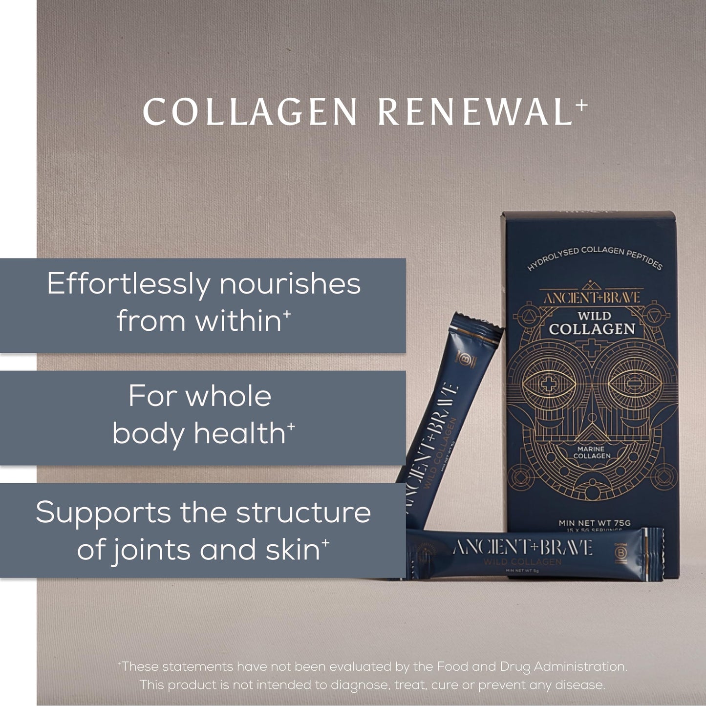 Ancient + Brave Wild Marine Collagen Powder 2.65 oz