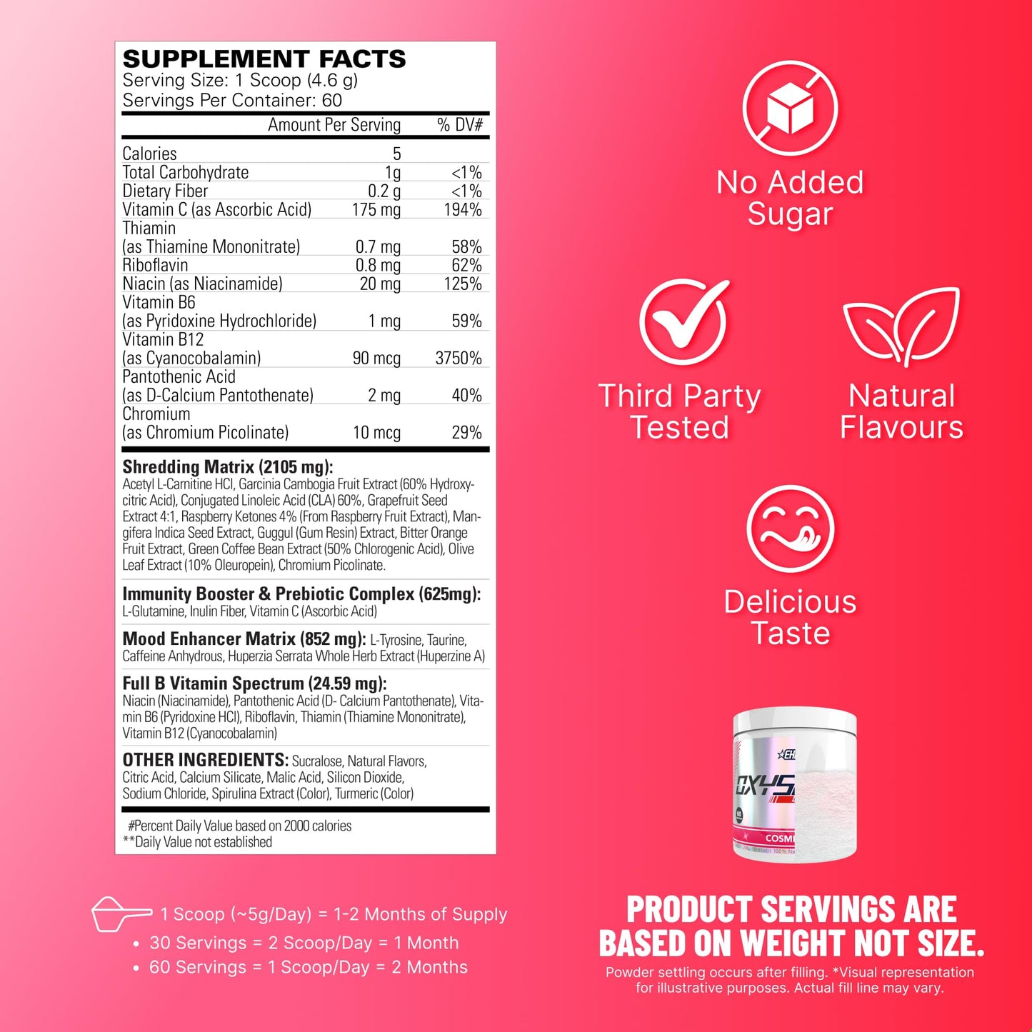 EHP Labs OxyShred Pre Workout Powder 9.5 Ounce