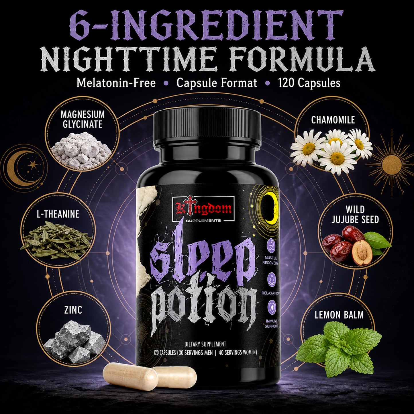 Kingdom Supplements Sleep Potion Capsules 120