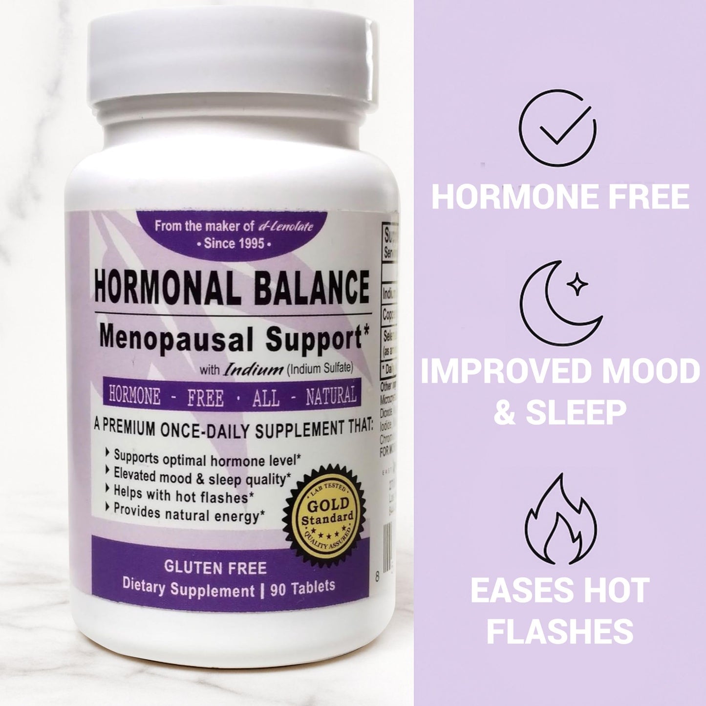 EAST PARK Menopause Support Supplement with Indium – Women's Daily Trace Mineral Blend with Zinc, Selenium & Copper – Dietary Supplement Tablets, 90 Count