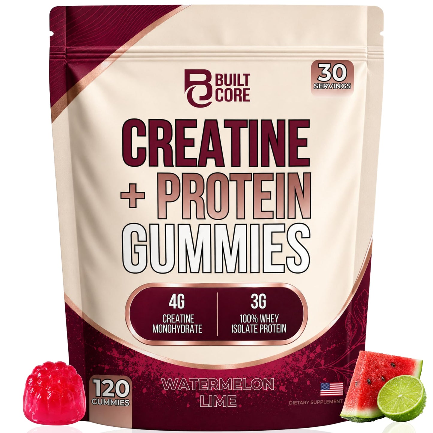 BuiltCore Creatine Protein Gummies 10 Gummies