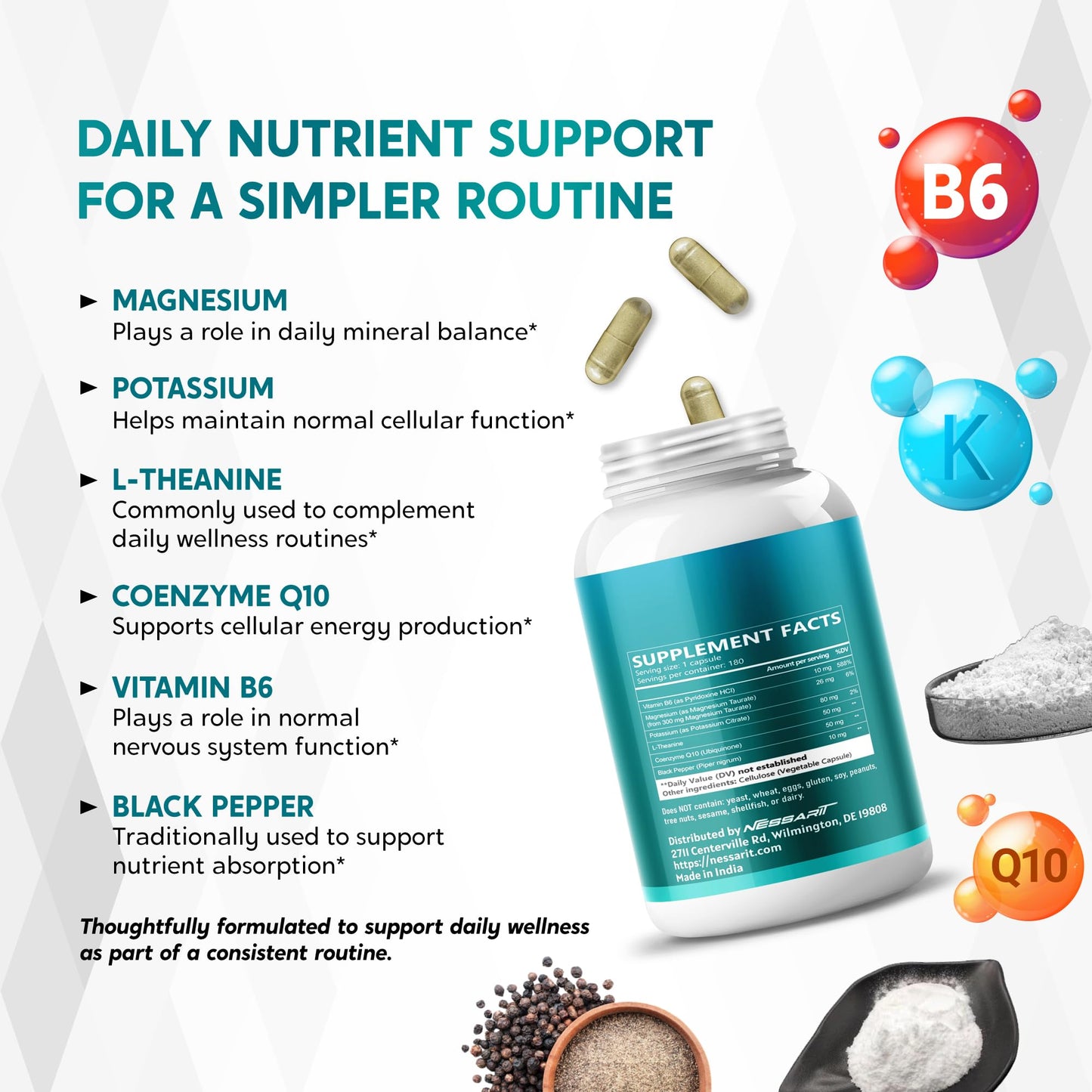 NESSARIT Magnesium Taurate Complex Capsules 180