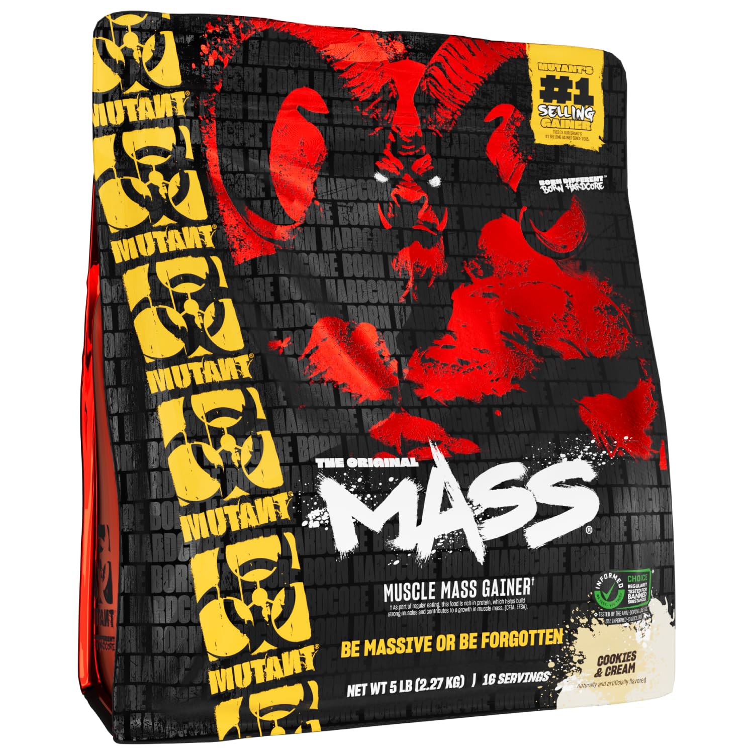 Mutant Mass Protein Powder Cookies and Cream, 5 Pound, 80 Servings
