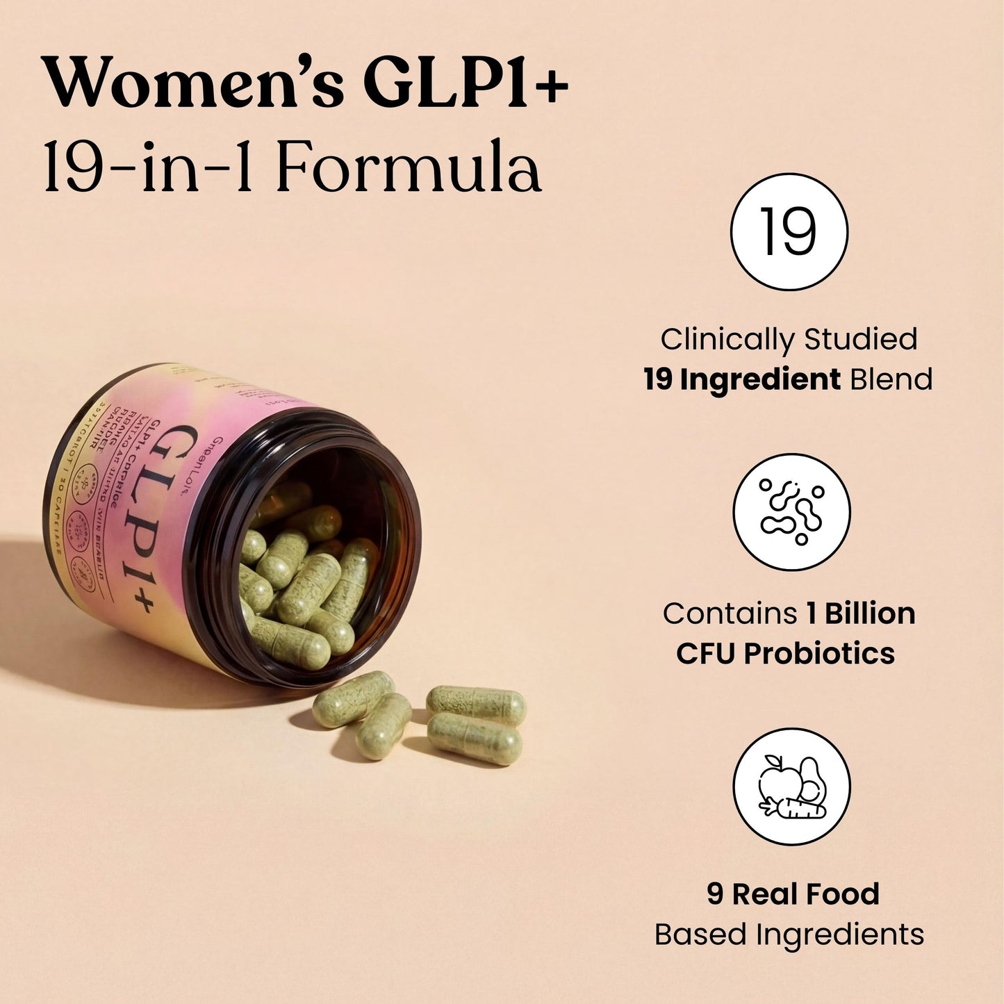 GreenLab GLP-1 Supplement for Women & Men 90 Capsules