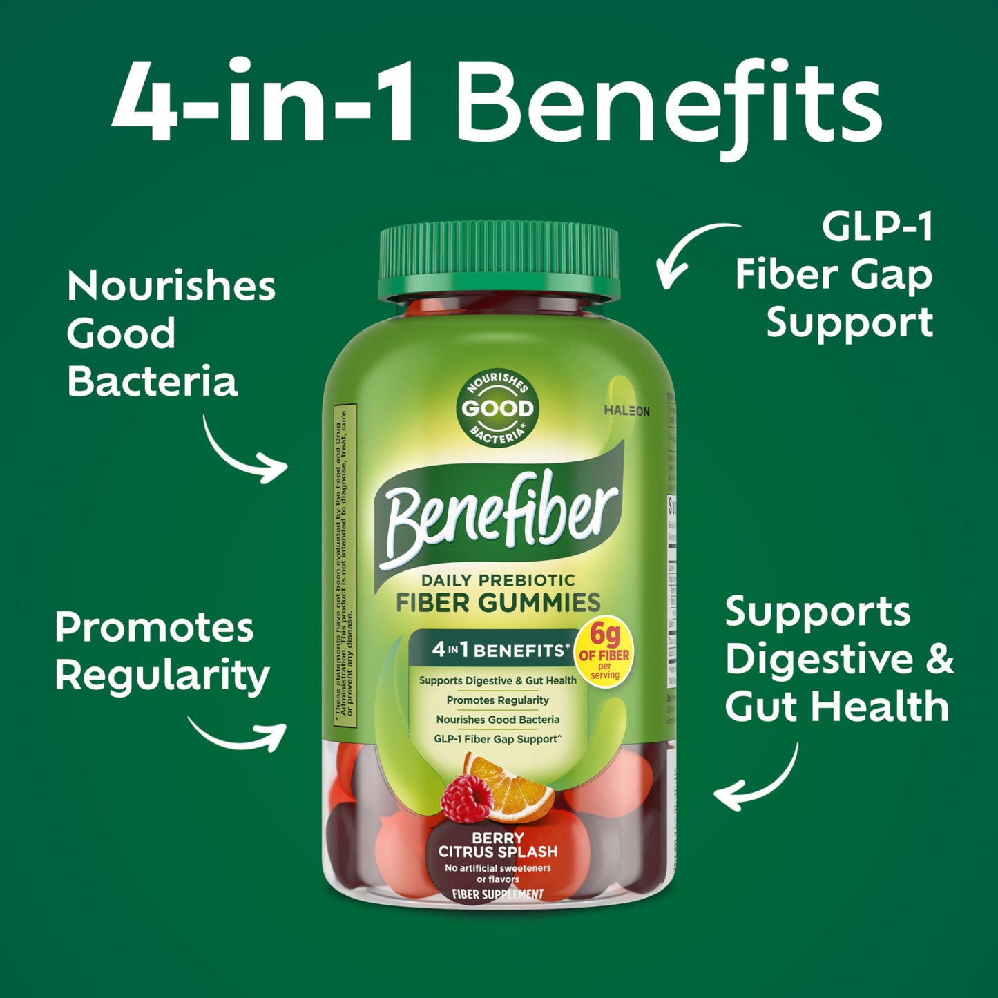 Benefiber Prebiotic Fiber Supplement Gummies 126 Count