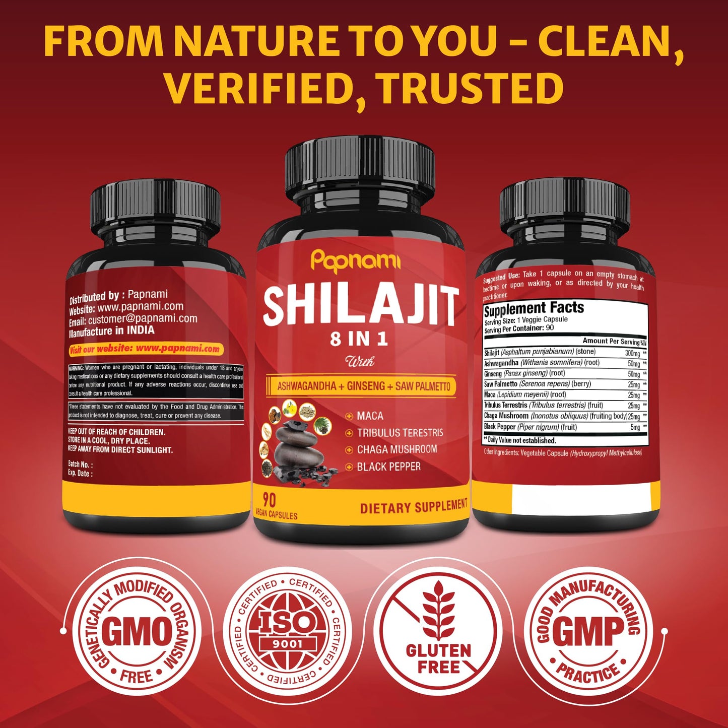 Papnami Shilajit Himalayan Capsules 90 Count