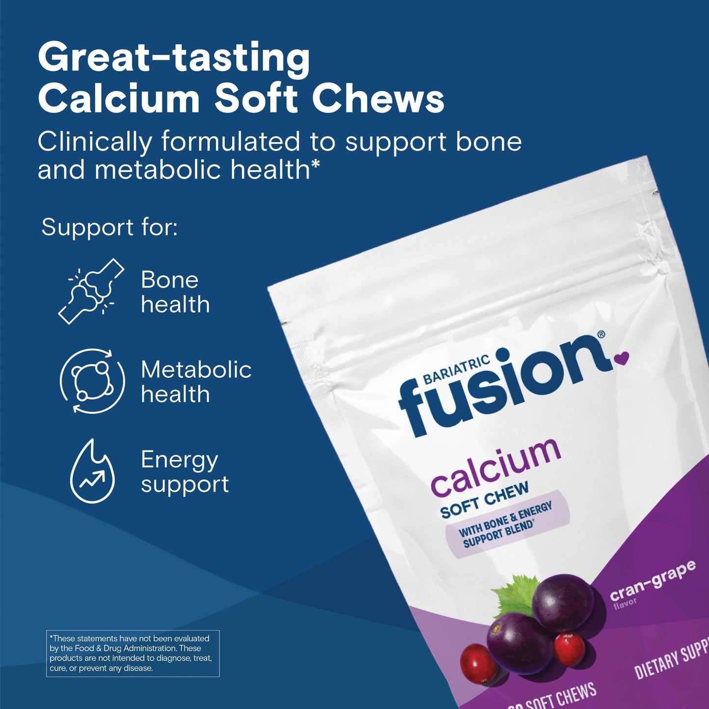 Bariatric Fusion Calcium Citrate with Vitamin D3 Gummies 60 Count