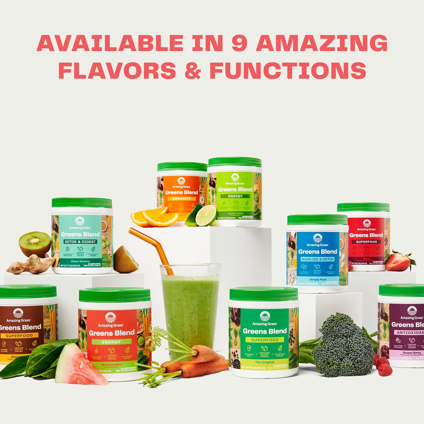 Amazing Grass Green SuperFood Energy Powder Watermelon, 7.4 oz