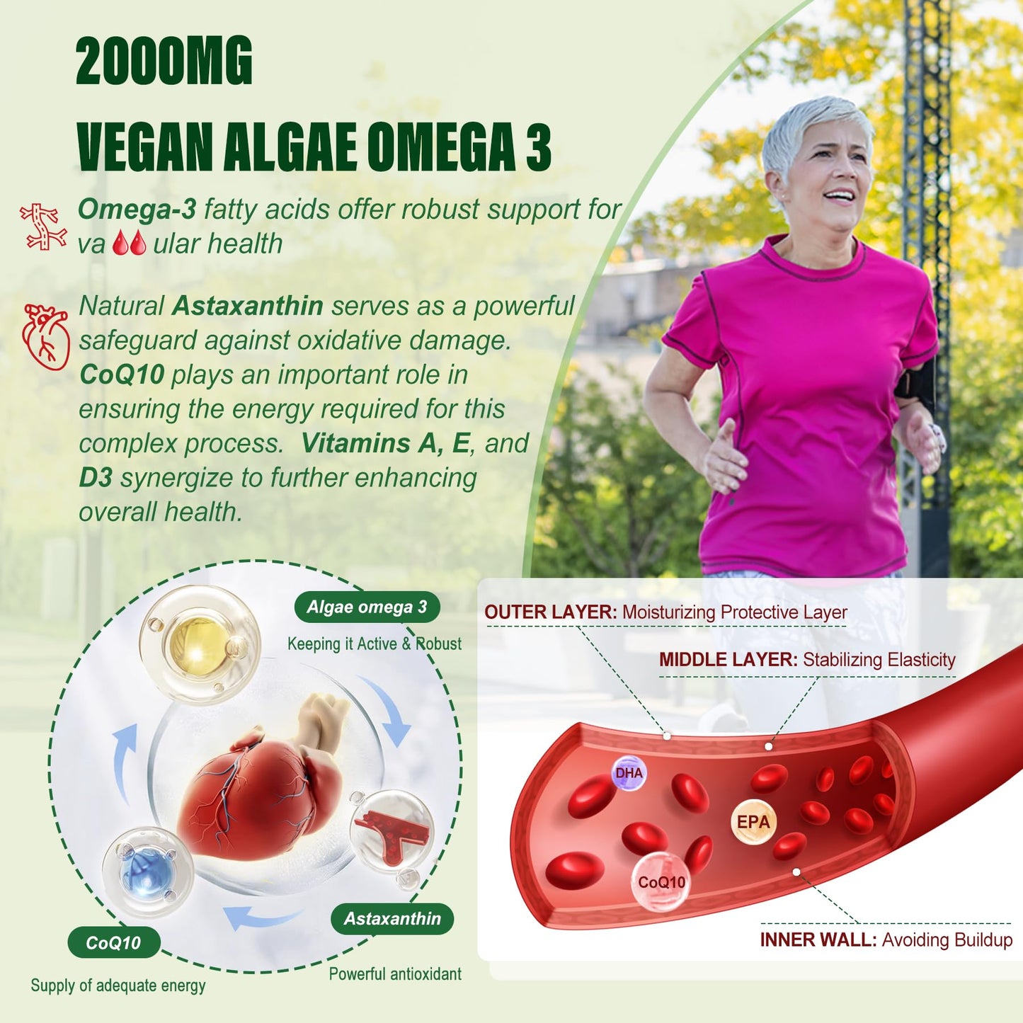 LILICARE Vegan Omega-3 & 5-HTP Gummies, 120 Gummies