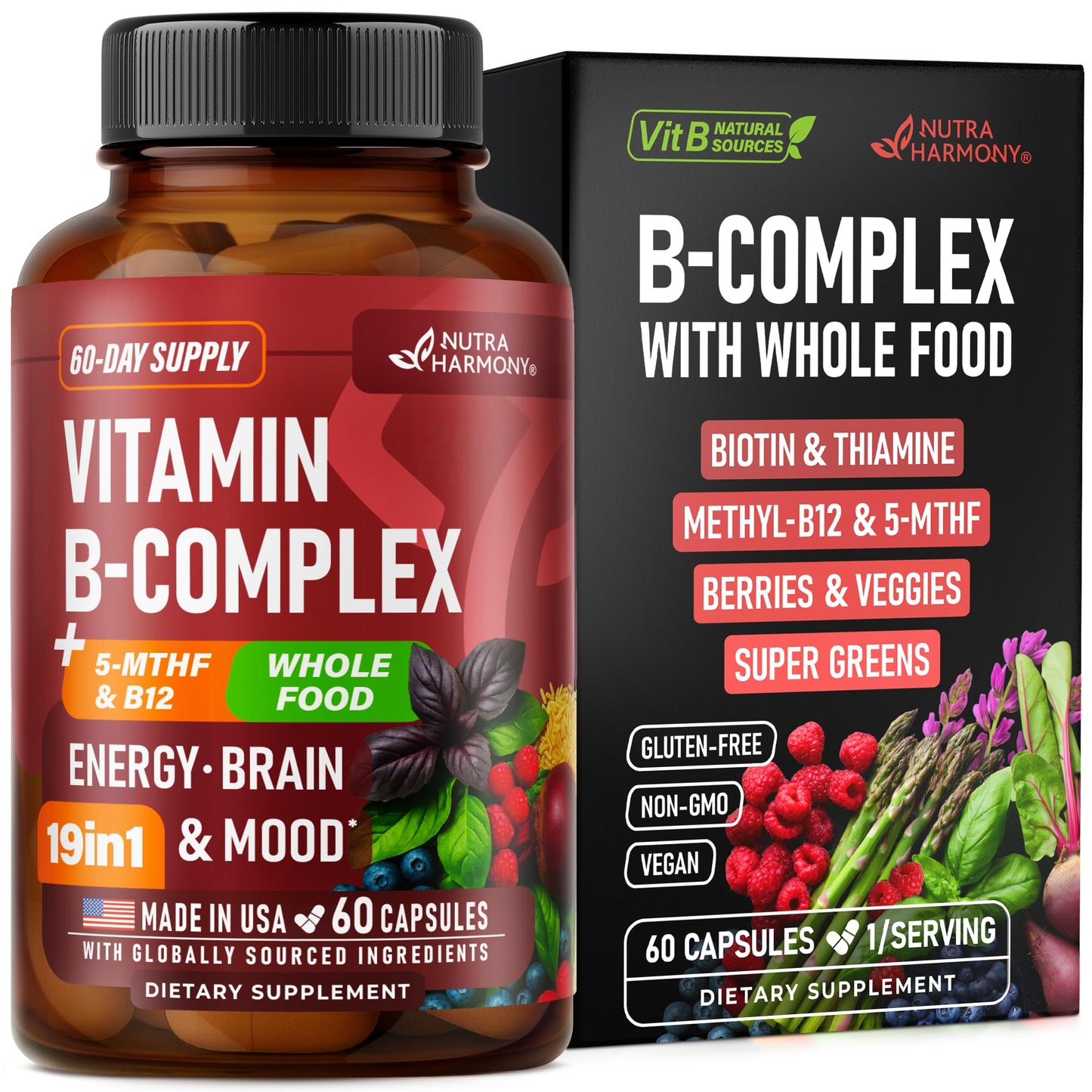 NUTRAHARMONY Vitamin B Complex 60 Capsules