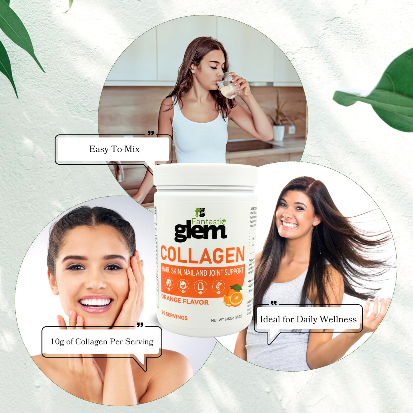 Fantastic Glem Collagen Powder 8.82 Ounce