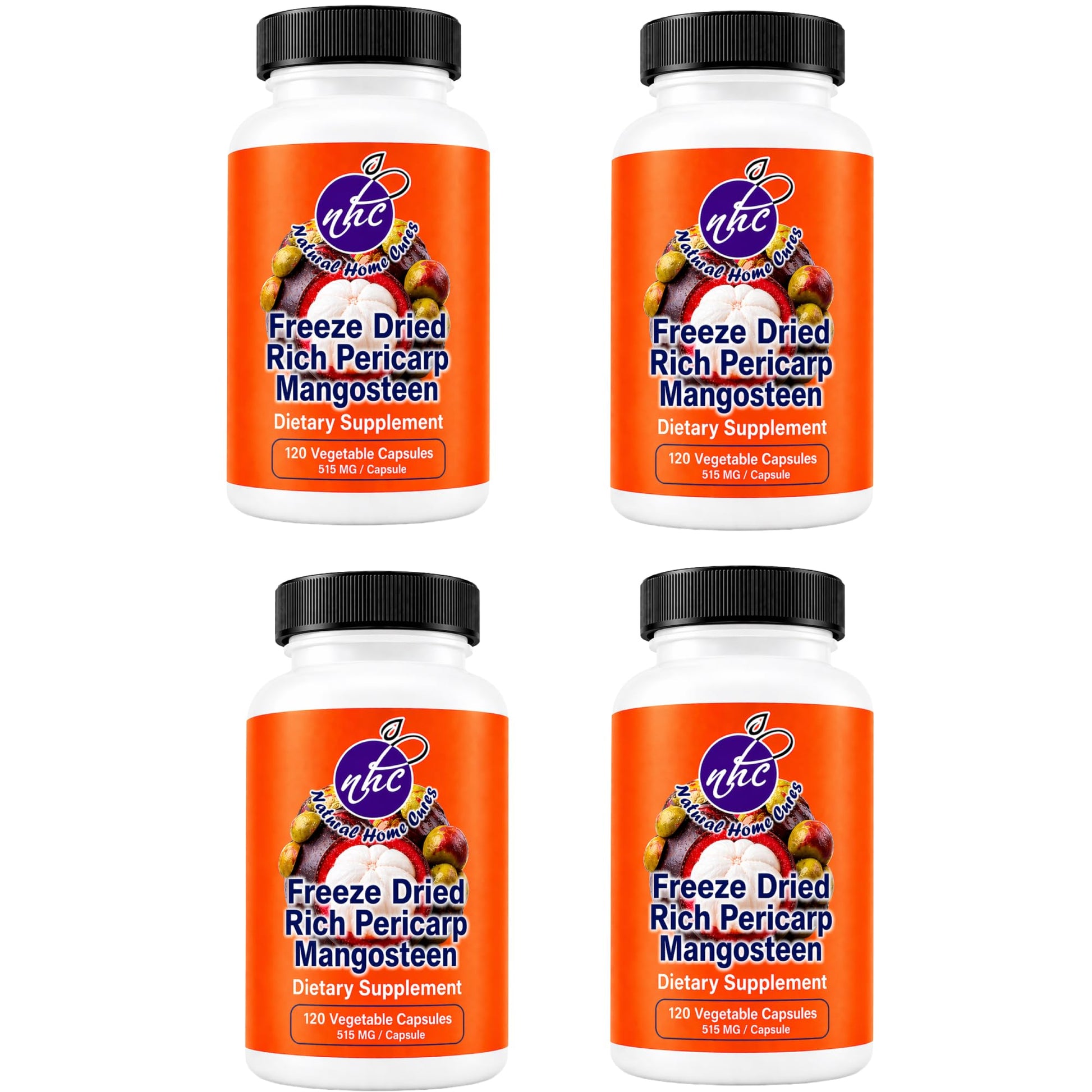 Natural Home Cures Mangosteen Supplement Capsules, 480 Capsules
