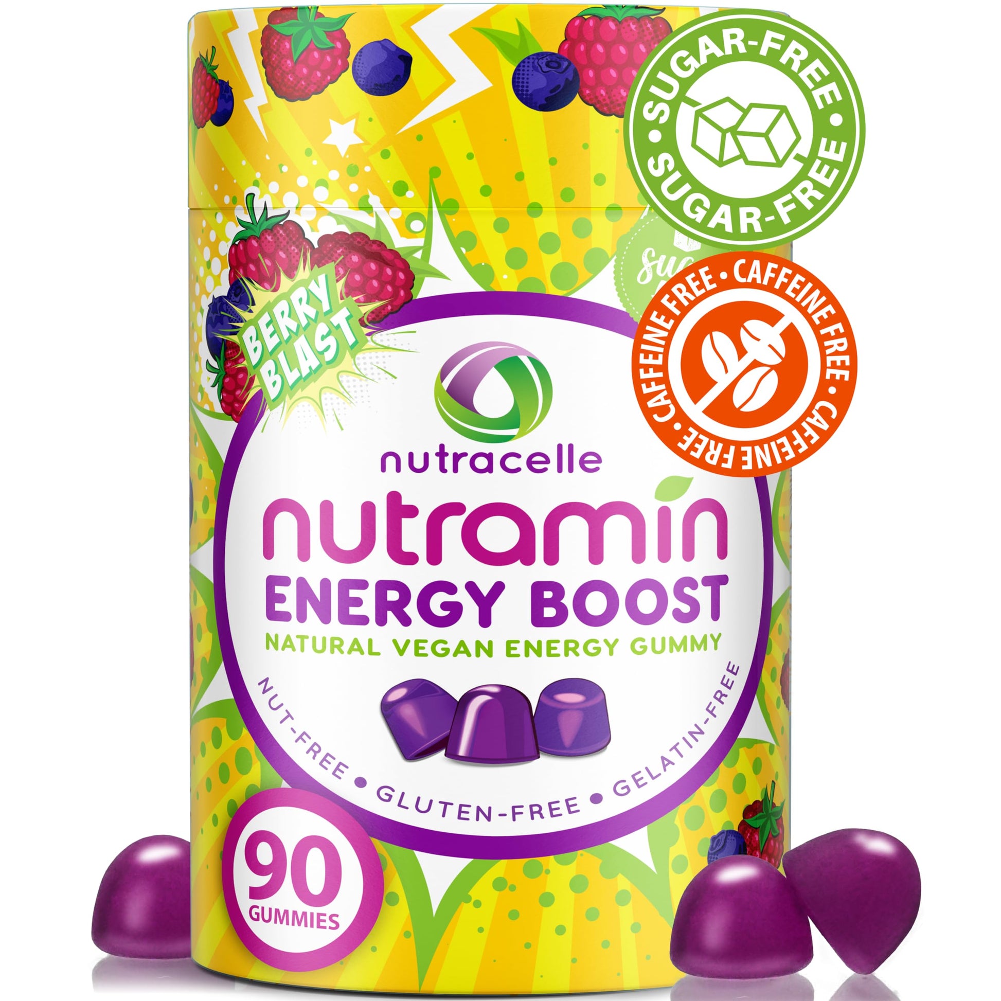 Nutracelle Nutramin Energy Boost Vitamin Gummy, 90 Gummies