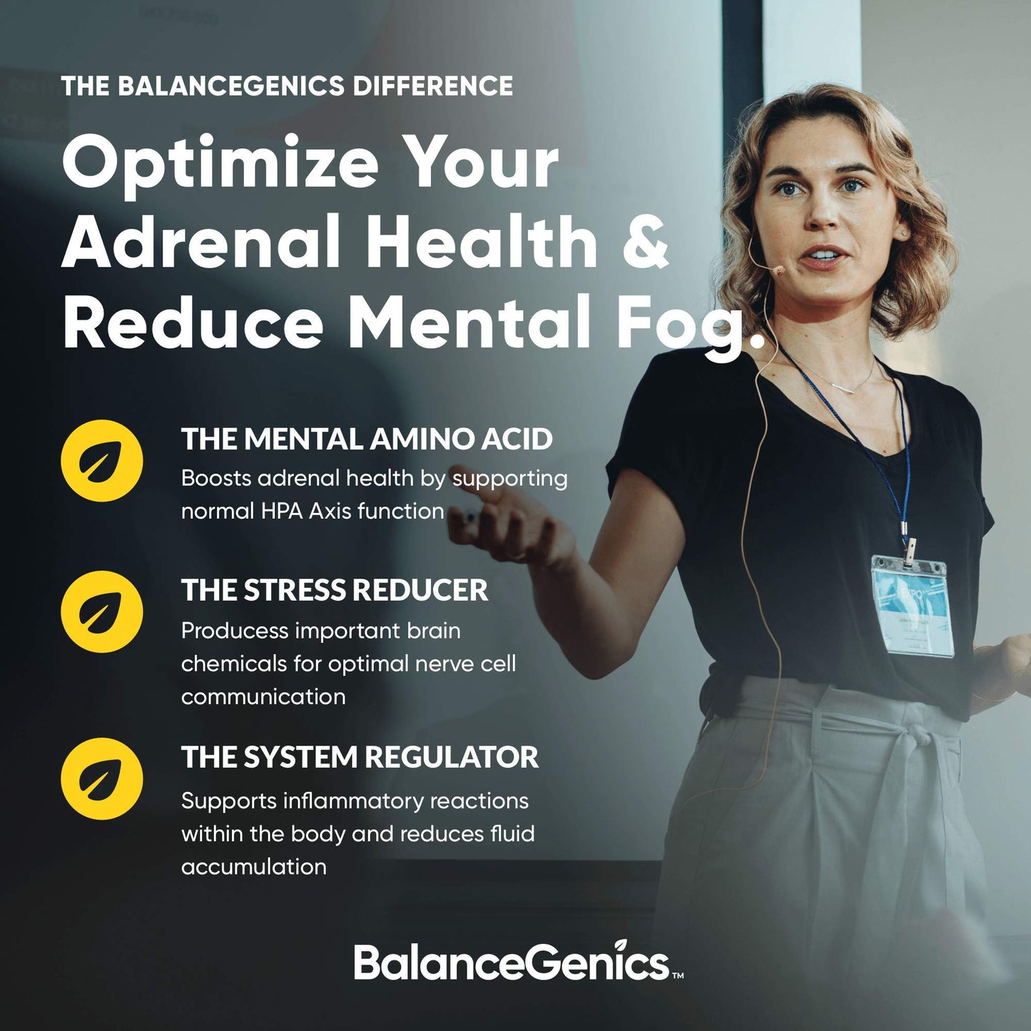 BalanceGenics Adrenal Support Supplement with Ashwagandha, Holy Basil, Rhodiola Rosea 60 Capsules